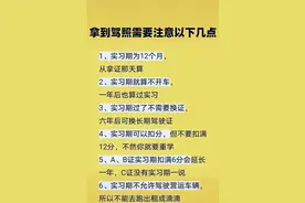 拿到驾照需要注意以下几点图片
