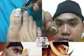 海贼低成本COS来新活了！小哥用3秒瞬变女帝，指甲盖当白胡子图片