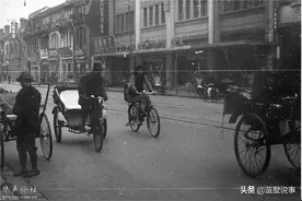 民国时期上海老照片，交通工具那么多人们为什么爱坐黄包车？图片