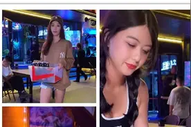 哈尔滨年轻人爱来地儿，服务员全是长腿美女，等位子时免费喝啤酒图片