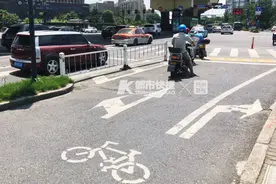 慢车道也要划分出右转道了，在杭州骑自行车、电动车出新规图片