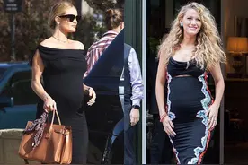 欧美女星孕期挺大肚子，自信穿紧身裙！还是维密天使最美图片