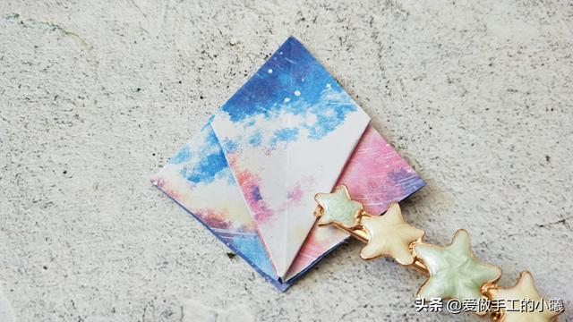 五角星钻石折纸教程图解，好玩又好看，快来试试！