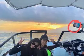 baby陪闺蜜出海，照片一角却意外曝光蔡徐坤身影！被发现后秒删图片