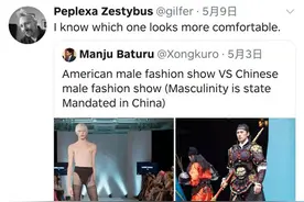 当中国汉服展遇上美国男装秀 美国网友：把男子气概带回西方图片