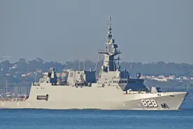 沙特新护卫舰首次试航，5亿欧元一艘，外形酷似056和054A混合体图片