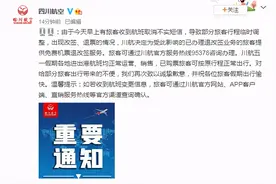 川航最新回应：为受“不实短信”影响的旅客免费退改签图片