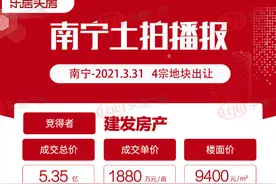 9400元/㎡12家房企争夺！建发5.35亿摘五象南28亩地图片