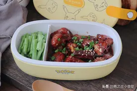 一人午餐一荤一素，打开便当盒，同事说闻到都要流口水图片