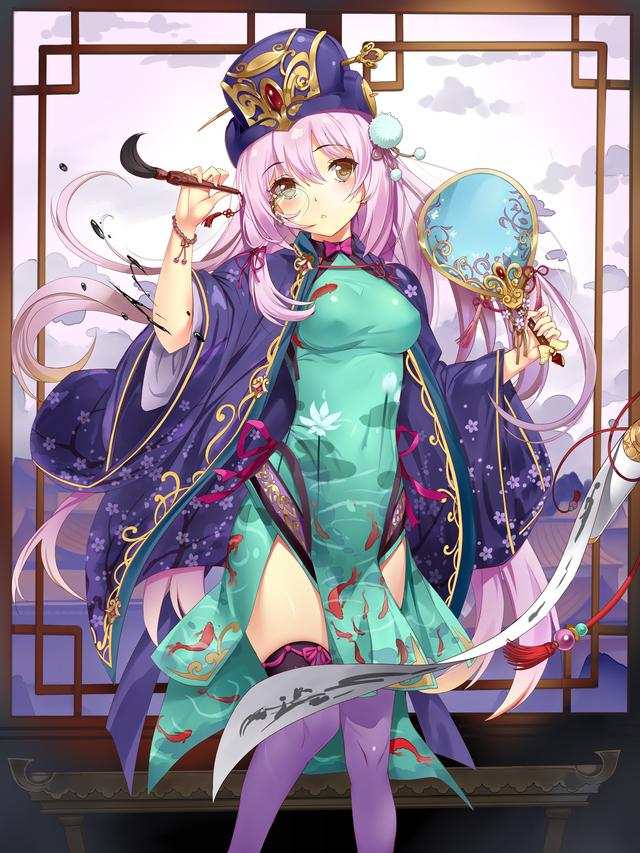 唯美国漫风格《三国罗曼史》游戏卡牌高清原画 女性版三国人物欣赏