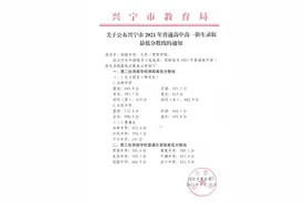 最新！关于公布兴宁市2021年普通高中高一新生录取最低分数线的通知图片