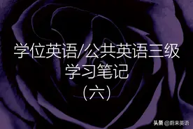 学位英语/公共英语等级考试三级PETS3学习笔记（六）图片