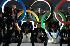 梦之队！利拉德晒东京奥运会开幕式组队，众将五环前合影太霸气图片