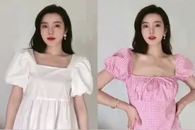都说“泡泡袖”显壮，其实换个方法穿，好看温柔一点儿也不显胖图片