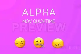 AE485 3D卡通emoji动画表情符号集合逗趣偷笑发怒捂脸得瑟表情包