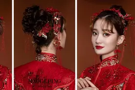 最美不过这一组惊艳的中式新娘造型图片