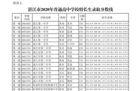 最新！2020年湛江各中学录取分数线出炉！图片