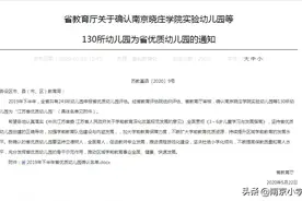 我省最新优质幼儿园名单来了！南京16所幼儿园上榜图片