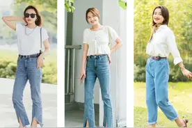 百搭时髦，夏天的舒适清爽就靠这条牛仔裤图片