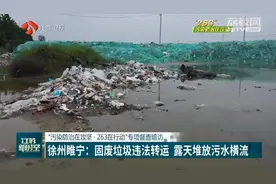 徐州睢宁：固废垃圾违法转运 露天堆放污水横流图片