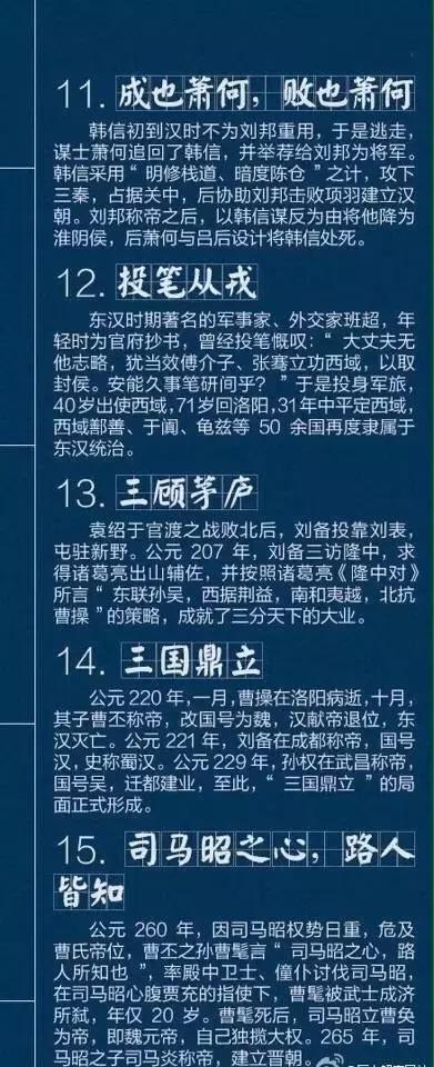 40个不可不知的历史典故，值得收藏