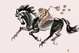 领导办公室中的一幅画，驰骋骏马背蹲一只猴，到底啥意思？图片
