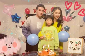 黄圣依为小儿子庆生，布置简朴还不如普通人？大儿子胖到认不出图片