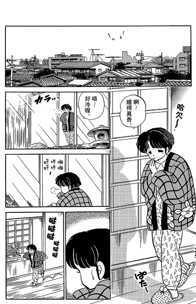 乱马漫画11：好好笑，乱马女装配可爱小黑猪与黑玫瑰体操比武