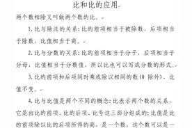 小升初考试必须掌握的知识点—比和比的应用图片
