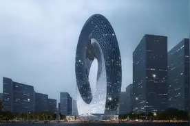 OPPO国际总部竞赛方案，首创空中垂直的O型共享工作圈图片