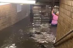 纽约地铁积水齐腰深，美网友高喊恶心得像中国，下一秒就被打脸图片