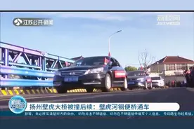 扬州壁虎大桥被撞后续来了！壁虎河钢便桥通车图片