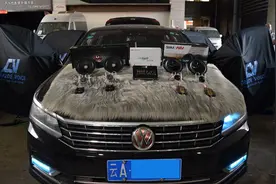 大众帕萨特汽车音响改装，汽车音响效果得到有效提升，昆明发烧友图片