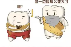 老是习惯用一遍牙齿咀嚼么？单侧咀嚼，它的危害令人害怕图片