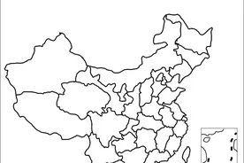 图集：33幅中国地图空白线描图图片