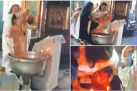俄牧师“暴力”洗礼1岁婴儿引众怒，网友炮轰：他被魔鬼附身了！疯子图片