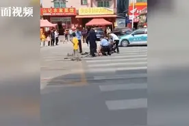 精神病男子街头持刀向民警挥舞 被当场制服