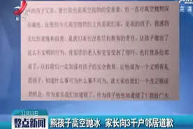 浙江杭州：熊孩子高空抛冰 家长向3千户邻居道歉视频封面