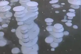 黑龙江漠河莲花湖现“冰泡”奇观！因极寒被“锁”在冰层之中视频封面