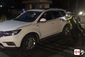 「视频」女子夜晚驾车在铁轨上趴窝，而火车很快就到……图片