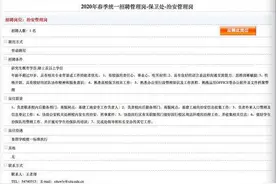 上海高校保卫处招聘要求硕士学历浪费人才？是管理岗位，5年前这所高校同样岗位要求博士图片