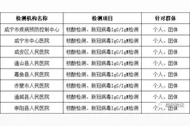 最快当天拿报告！咸宁这8家机构可进行核酸、抗体检测（附名单）图片