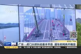 广东：虎门大桥抖动基本平息  通车时间尚不确定视频封面