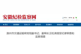 滁州一干部接受纪律审查和监察调查！图片