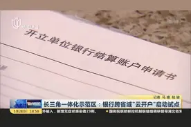 长三角一体化示范区：银行跨省域“云开户”启动试点视频封面