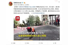 祝福！消防员求婚搜救犬送上戒指 同事轮流送花图片