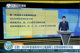 注意！6月9日起，江苏2020年普通高校对口单招网上志愿填报开始视频封面