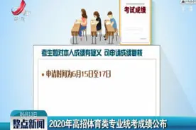 2020年高招体育类专业统考成绩公布