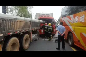 真险！电线杆插进驾驶室 命大！司机侥幸逃生图片