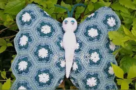 公益2020：可爱钩针拼花蝴蝶（有编织图解）图片